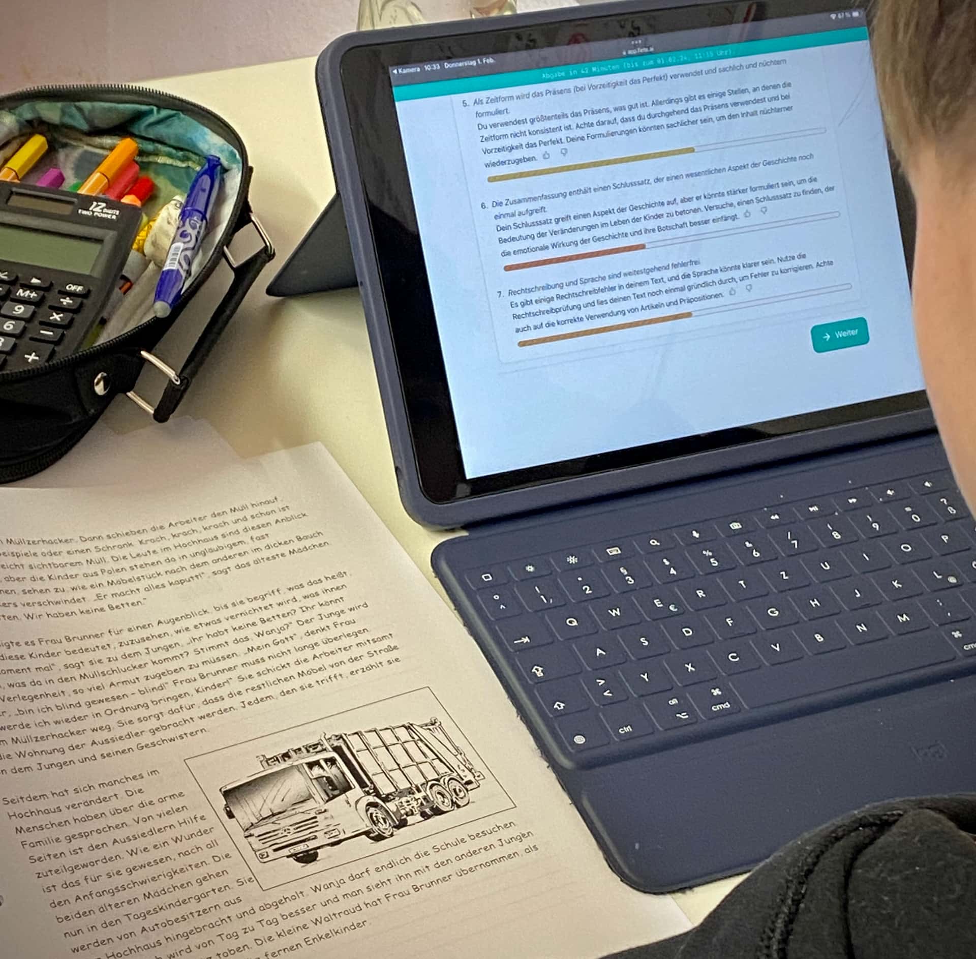 Fiete.ai in der Deutsch-Schulaufgabe