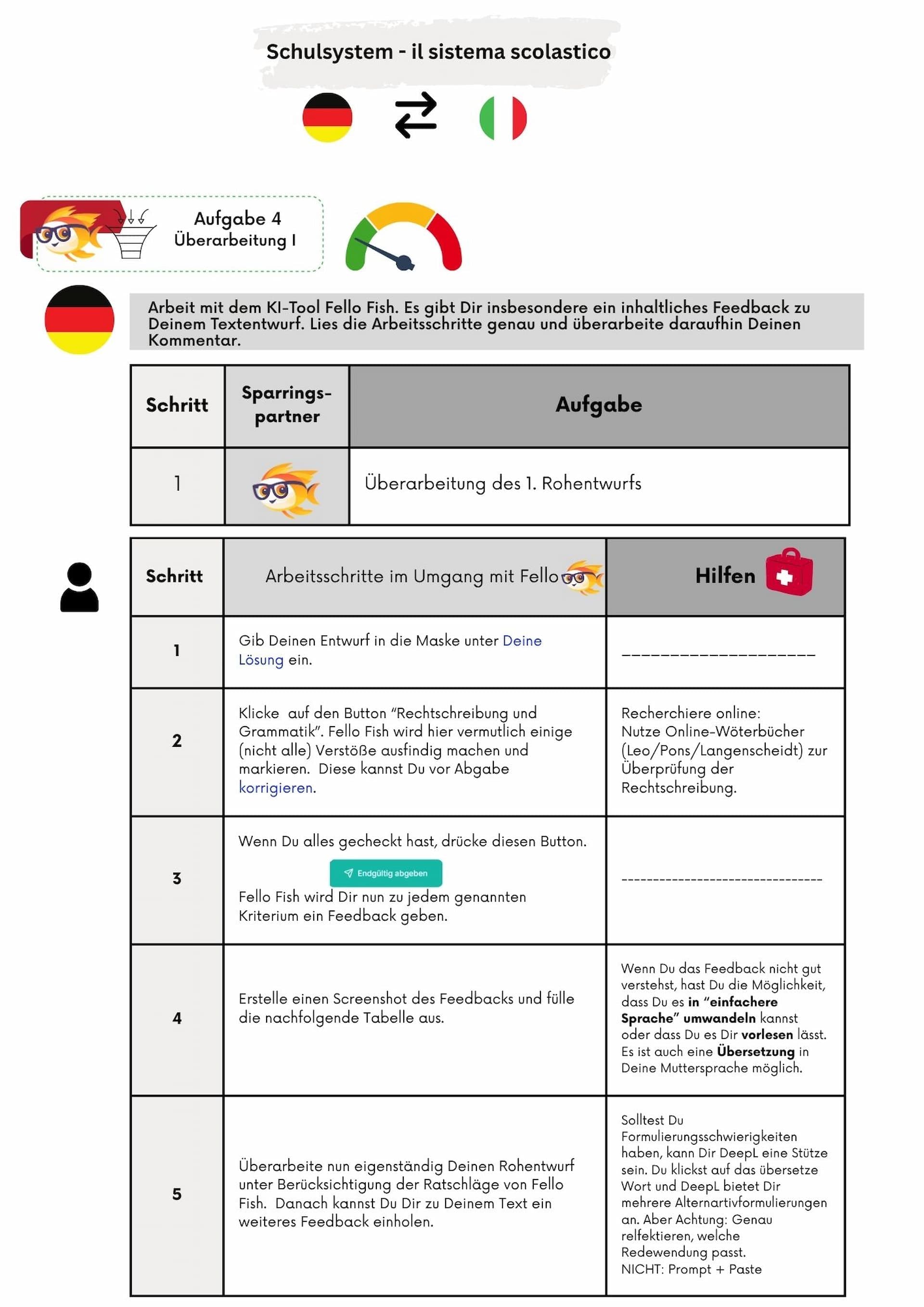 Abbildung 10: Überarbeitung des ersten Rohentwurfs