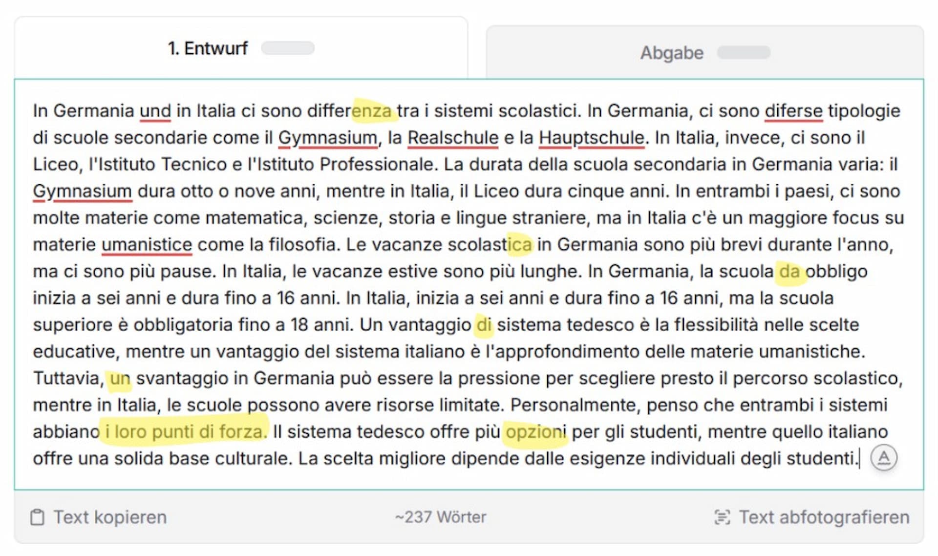 Abbildung 11: Sprachliches Feedback mit FelloFish