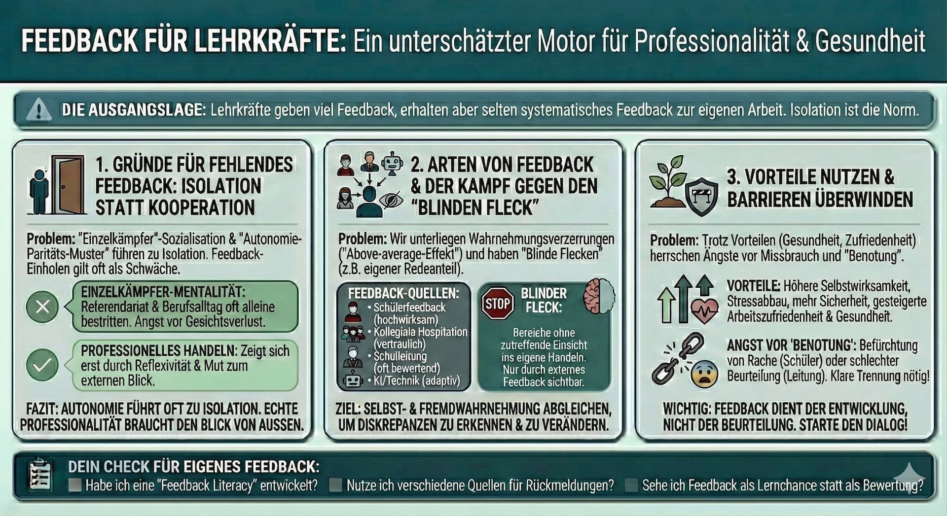Abbildung 1: Feedback für Lehrkräfte (Gemini 3 Pro prompted by Hendrik Haverkamp, CC BY 4.0)