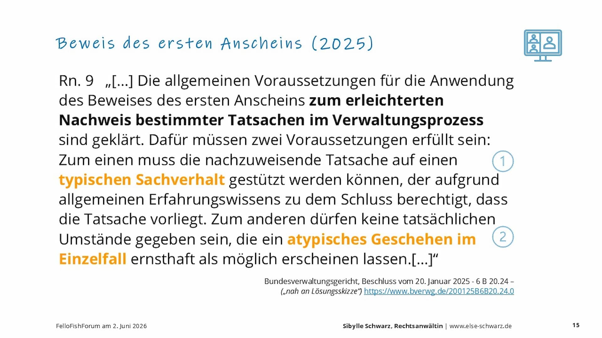 Abbildung 1: Beweis des ersten Anscheins