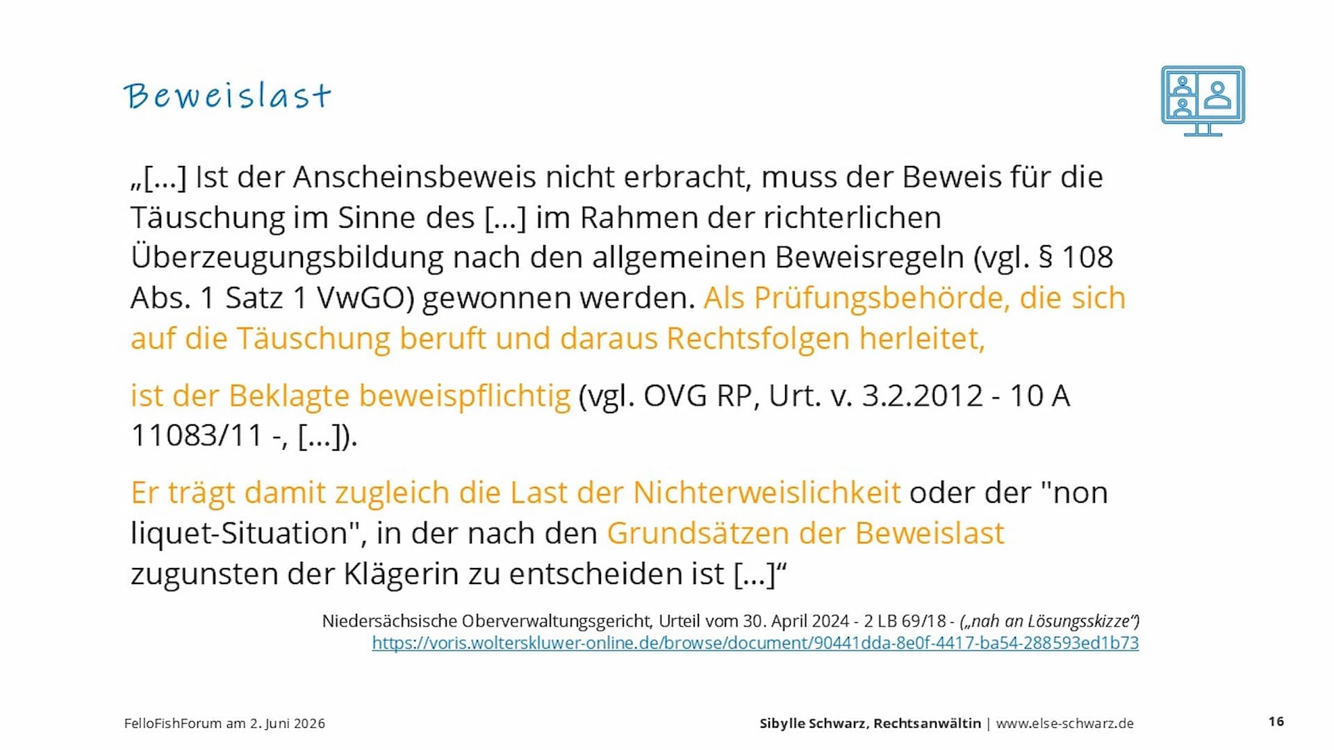 Abbildung 2: Beweislast 