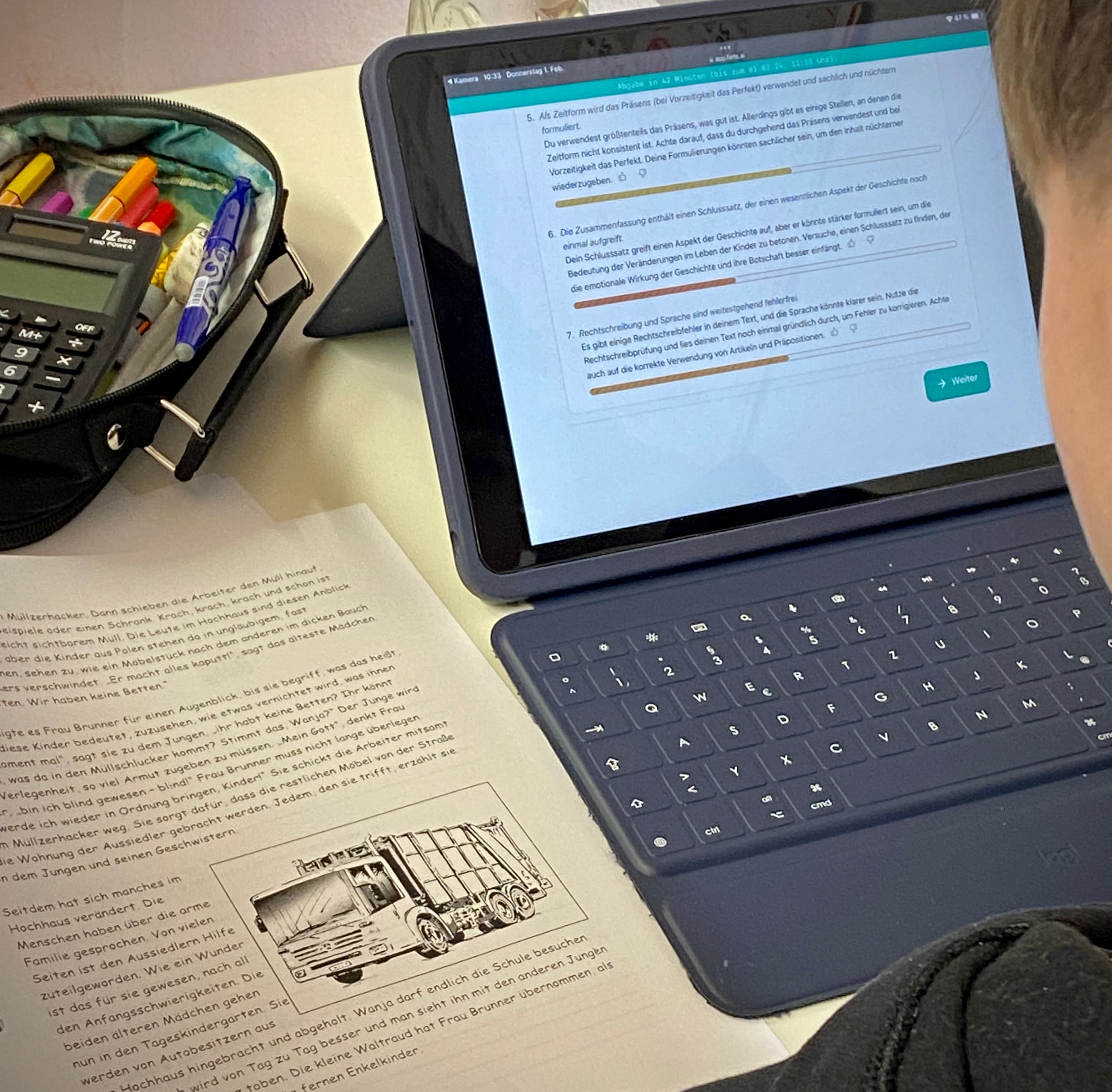 Fiete.ai in der Deutsch-Schulaufgabe
