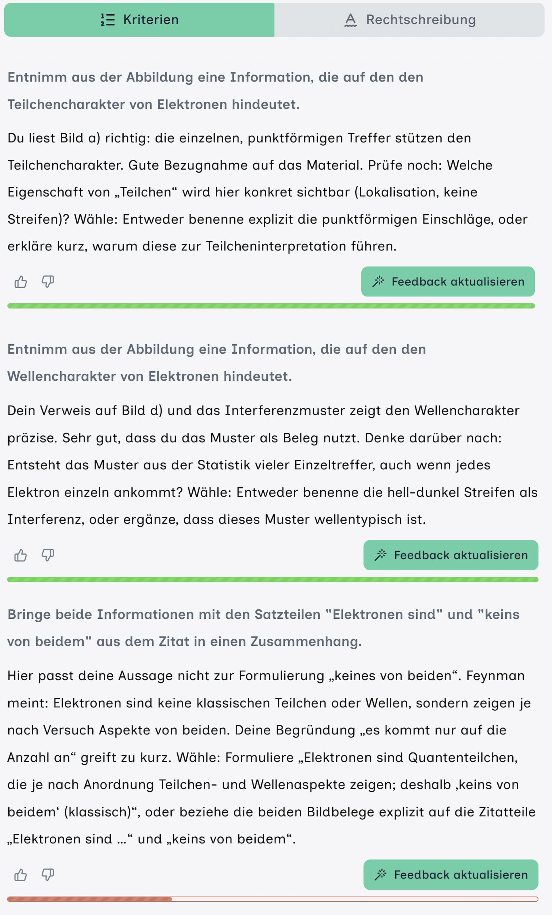 Abbildung 3: Beispiel KI-Feedback